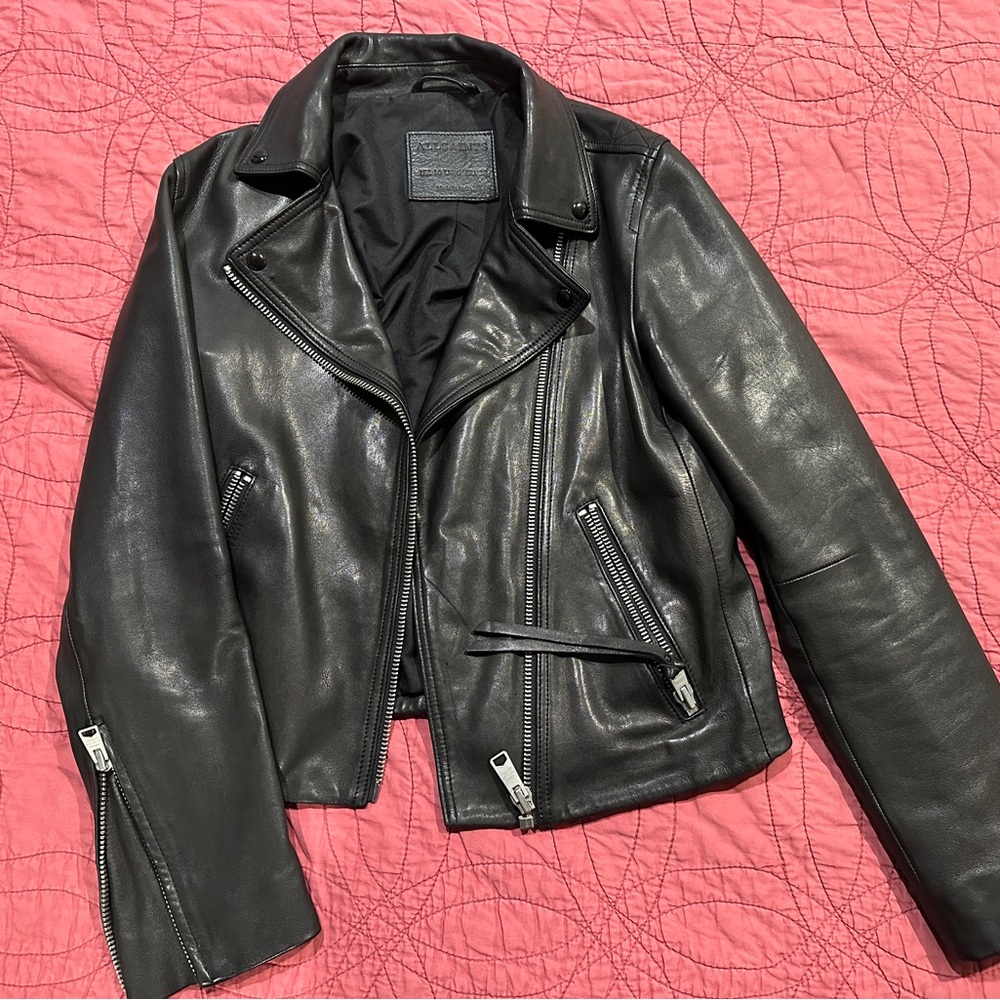 AllSaints Black Leather Jacket